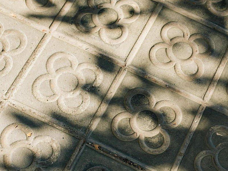 Carved stone detail in the monastery buildings at Montserrat